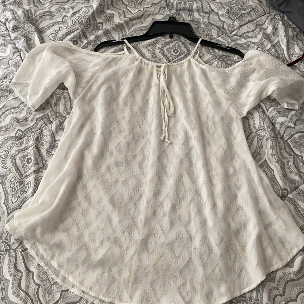 SHEAR WHITE BEACH COVER UP